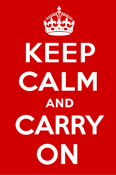 'Keep Calm and Carry On' Poster
